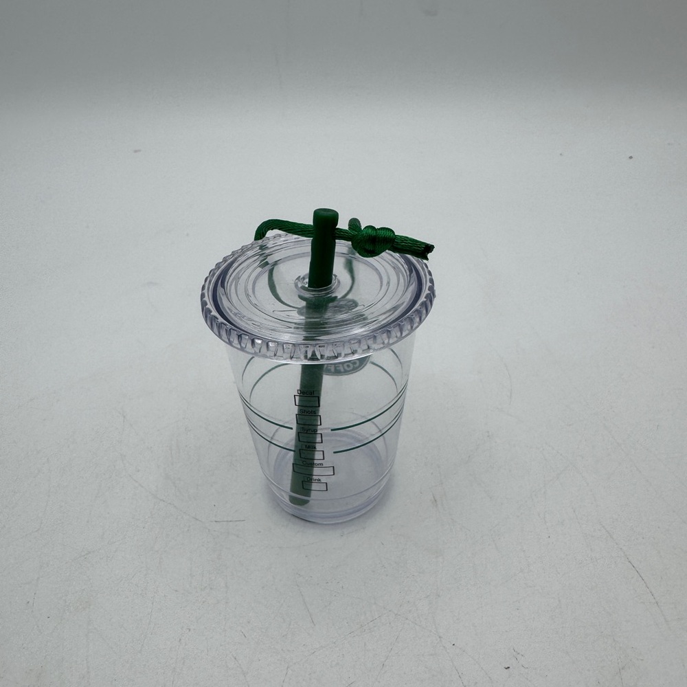 STARBUCKS To-Go Acrylic Cold Cup Christmas  Holiday Ornament 2009